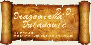 Dragomirka Dulanović vizit kartica